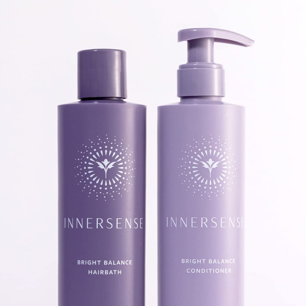 INNERSENSE Organic Beauty Bright + Balanced Purple Toning Shampoo & Conditioner Duo – Non-Toxic, Cruelty-Free, Vegan Haircare