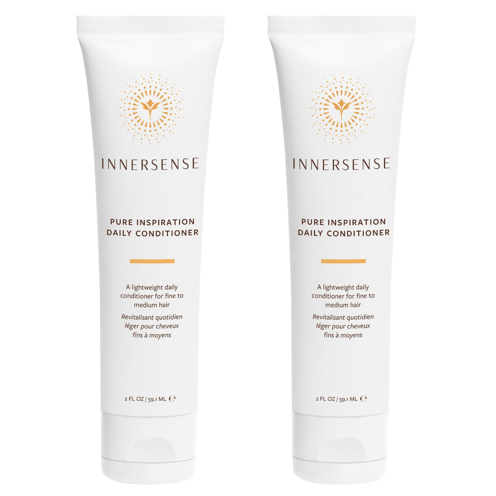 INNERSENSE Organic Daily Conditioner | Lightweight Hydration for Fine Hair | 2 Pack, 2 fl oz