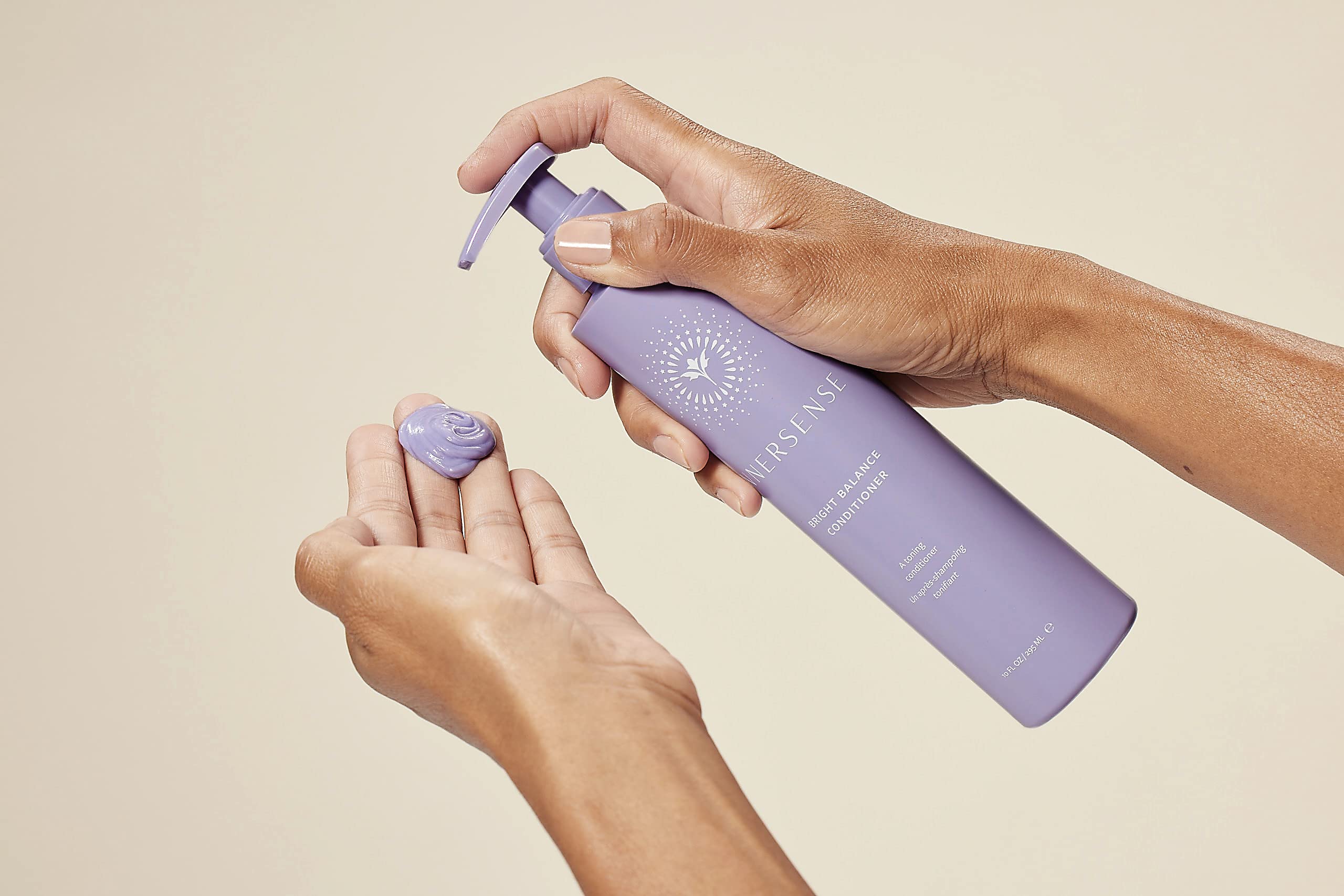 INNERSENSE Organic Beauty Bright + Balanced Purple Toning Shampoo & Conditioner Duo – Non-Toxic, Cruelty-Free, Vegan Haircare