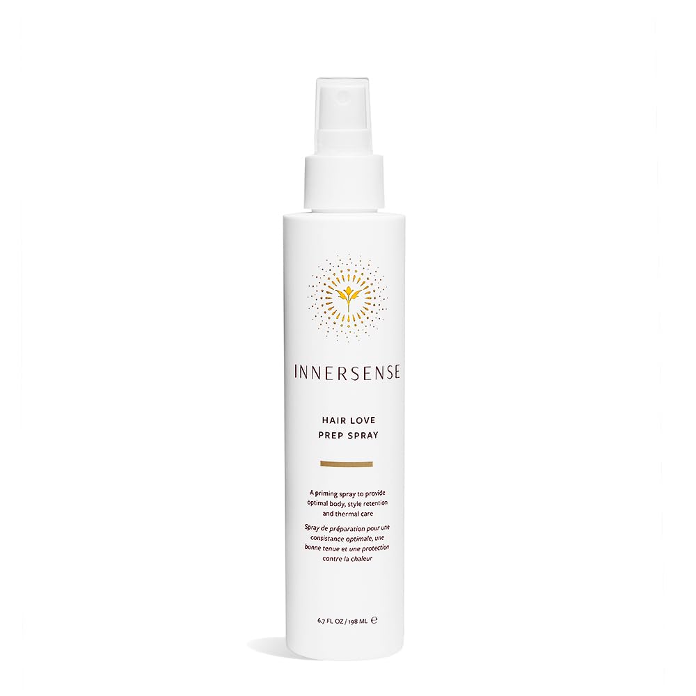 INNERSENSE Organic Hair Love Prep Spray – Body, Style Retention + Thermal Care | Non-Toxic, Cruelty-Free (6 fl oz / 198 ml)