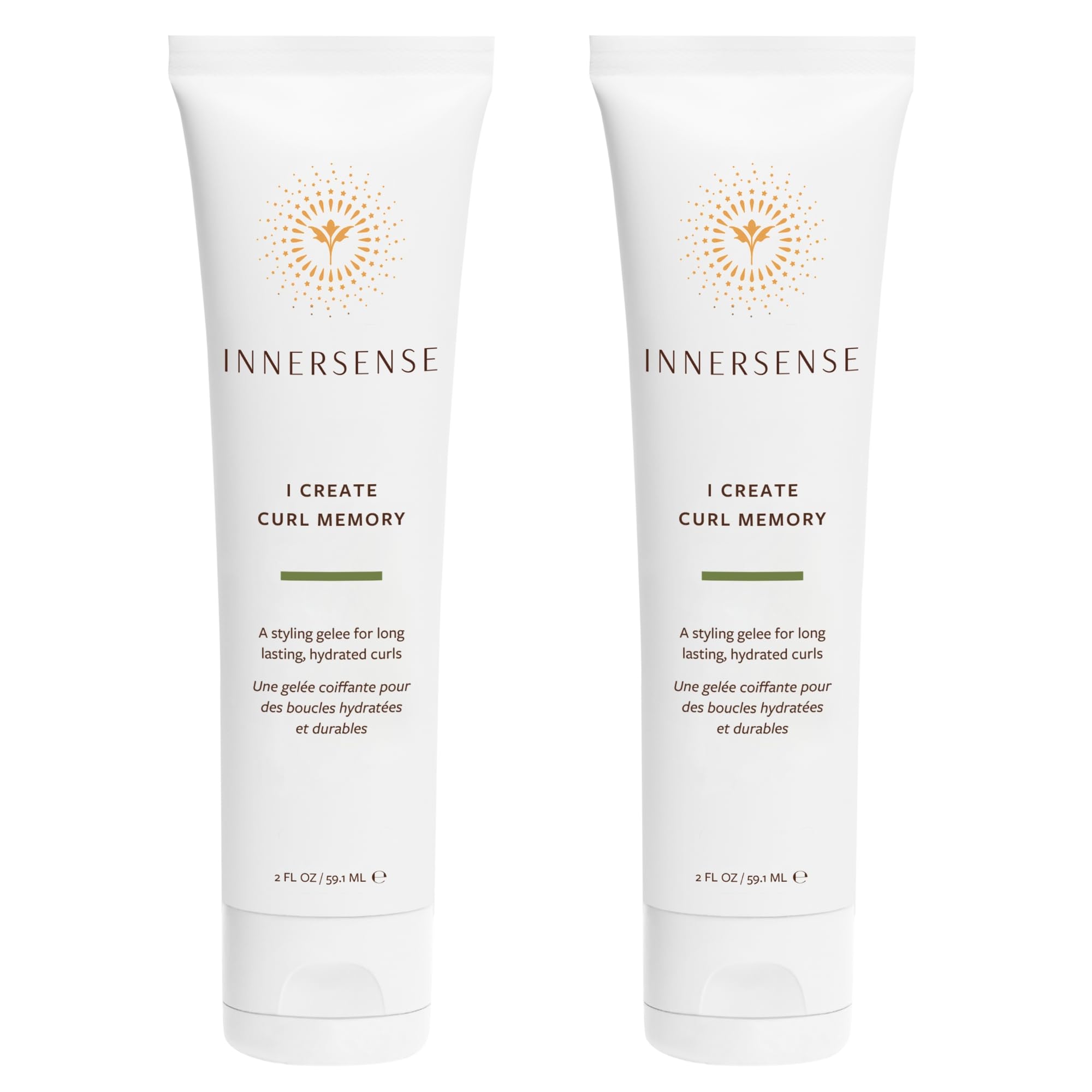 INNERSENSE I Create Curl Memory Gel – Strong Hold, Hydrating & Elongating | Non-Toxic, Cruelty-Free Haircare (2 x 2 oz / 59.1 ml)