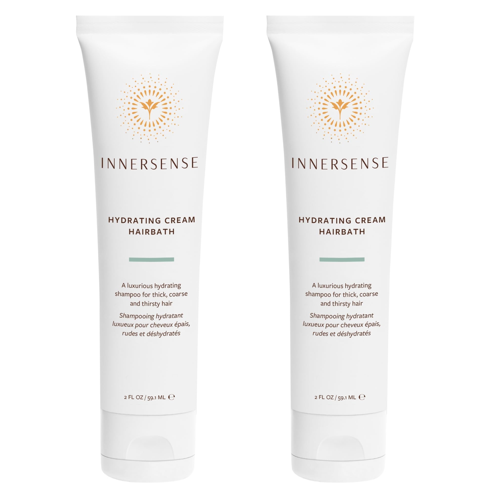 INNERSENSE Organic Hydrating Cream Hairbath Shampoo – Nourishing, Non-Toxic, Cruelty-Free (2 x 2 oz / 59.1 mL)