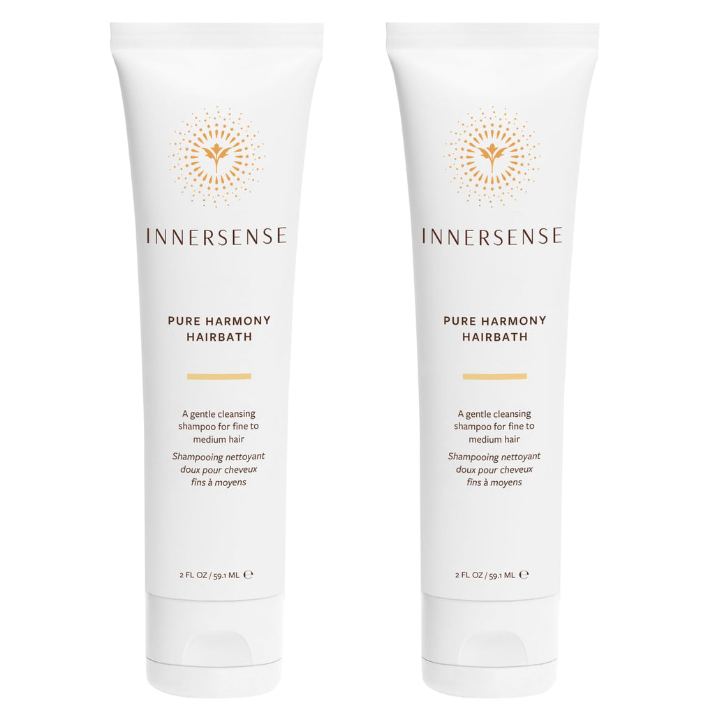 INNERSENSE Organic Beauty Hairbath Shampoo – Purifying Cleanse for Oily Scalp | 2 x 2 oz (59.1 mL) | Non-Toxic, Cruelty-Free