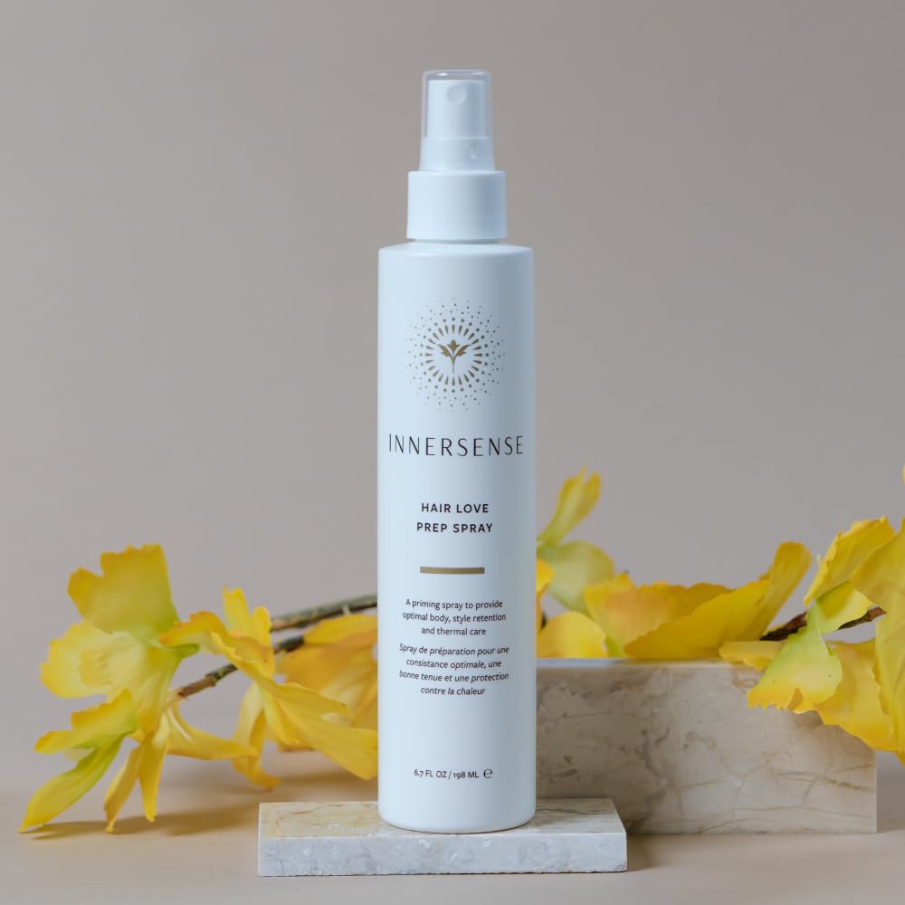 INNERSENSE Organic Hair Love Prep Spray – Body, Style Retention + Thermal Care | Non-Toxic, Cruelty-Free (6 fl oz / 198 ml)