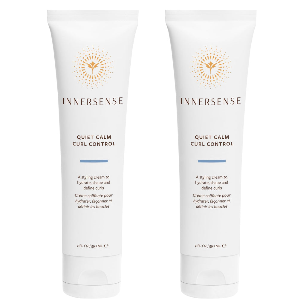 INNERSENSE Organic Beauty – Natural Quiet Calm Curl Control | Hydrating, Light Hold, Clean Haircare (2 Pack - 2 fl oz | 59.1 mL each)