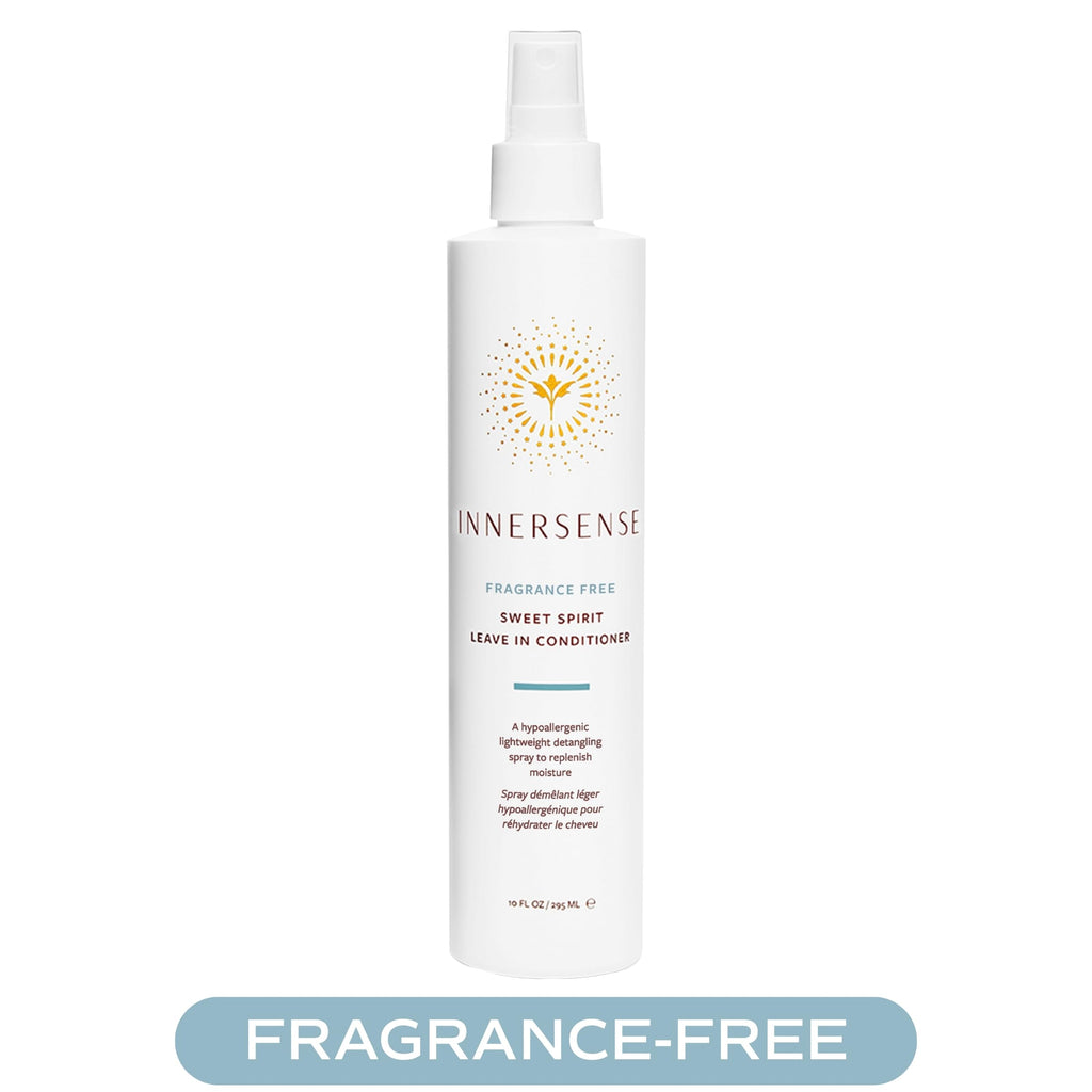 INNERSENSE Organic Beauty Sweet Spirit Leave-In Conditioner – Fragrance-Free Detangling & Hydration (10 fl oz)