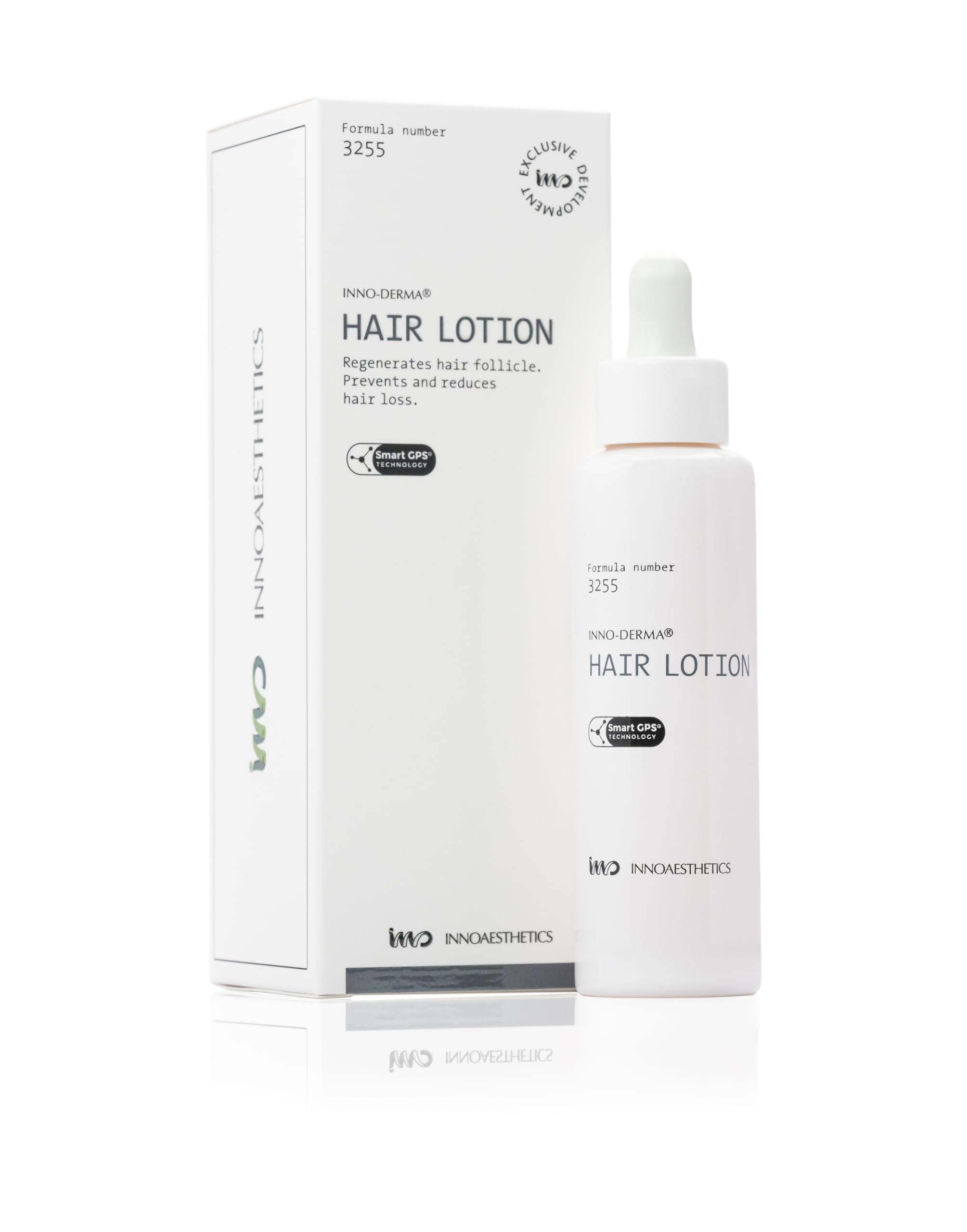 INNO-DERMA Hair Growth Lotion Formula 3255 – 70ml with Smart GPS Technology | INNOAESTHETICS