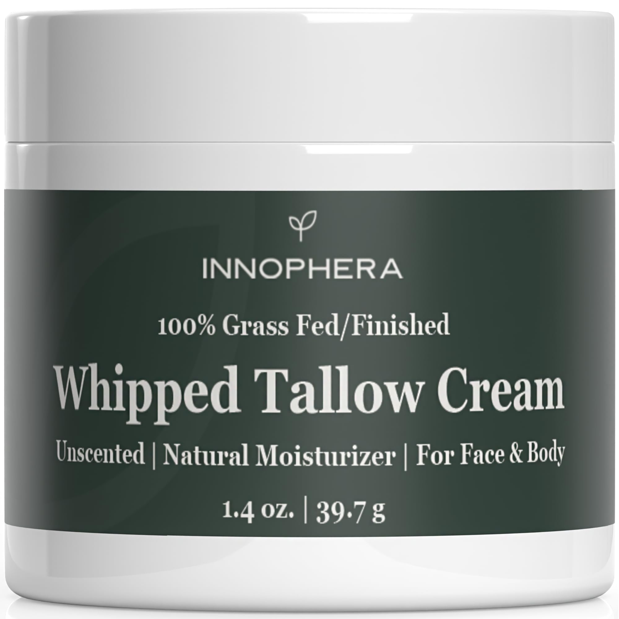 Innophera Whipped Beef Tallow Cream – 100% Natural, Grass-Fed, Unscented Moisturizer for Sensitive Skin