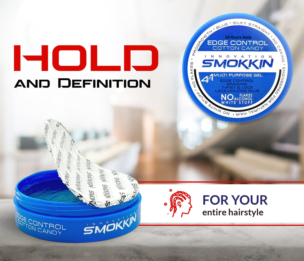 INNOVATION SMOKKIN Strong Hold Hair Wax – Edge Control, Braids & Twists | Cotton Candy 5.09 fl oz