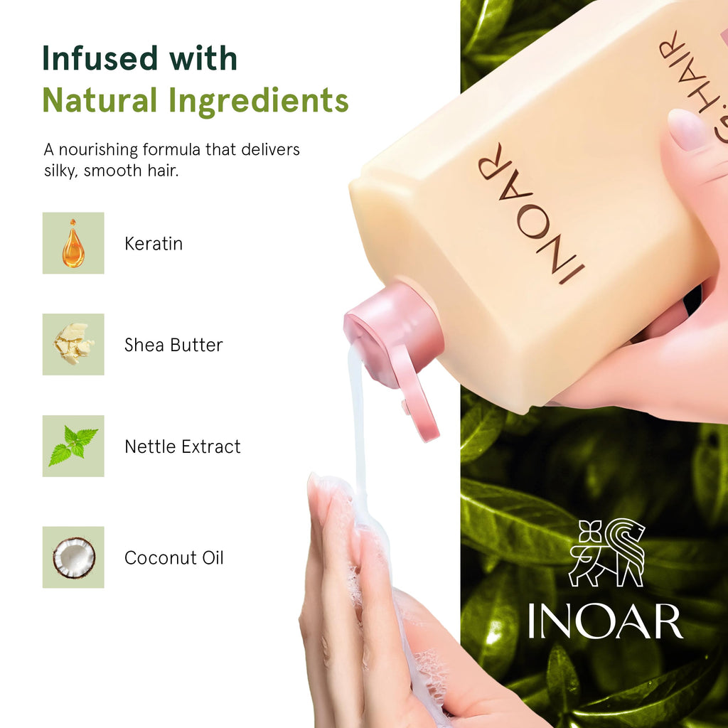 INOAR GHair Premium Keratin Step 2 — Intense Frizz Reduction & Hair Smoothing, 6.7 Fl Oz
