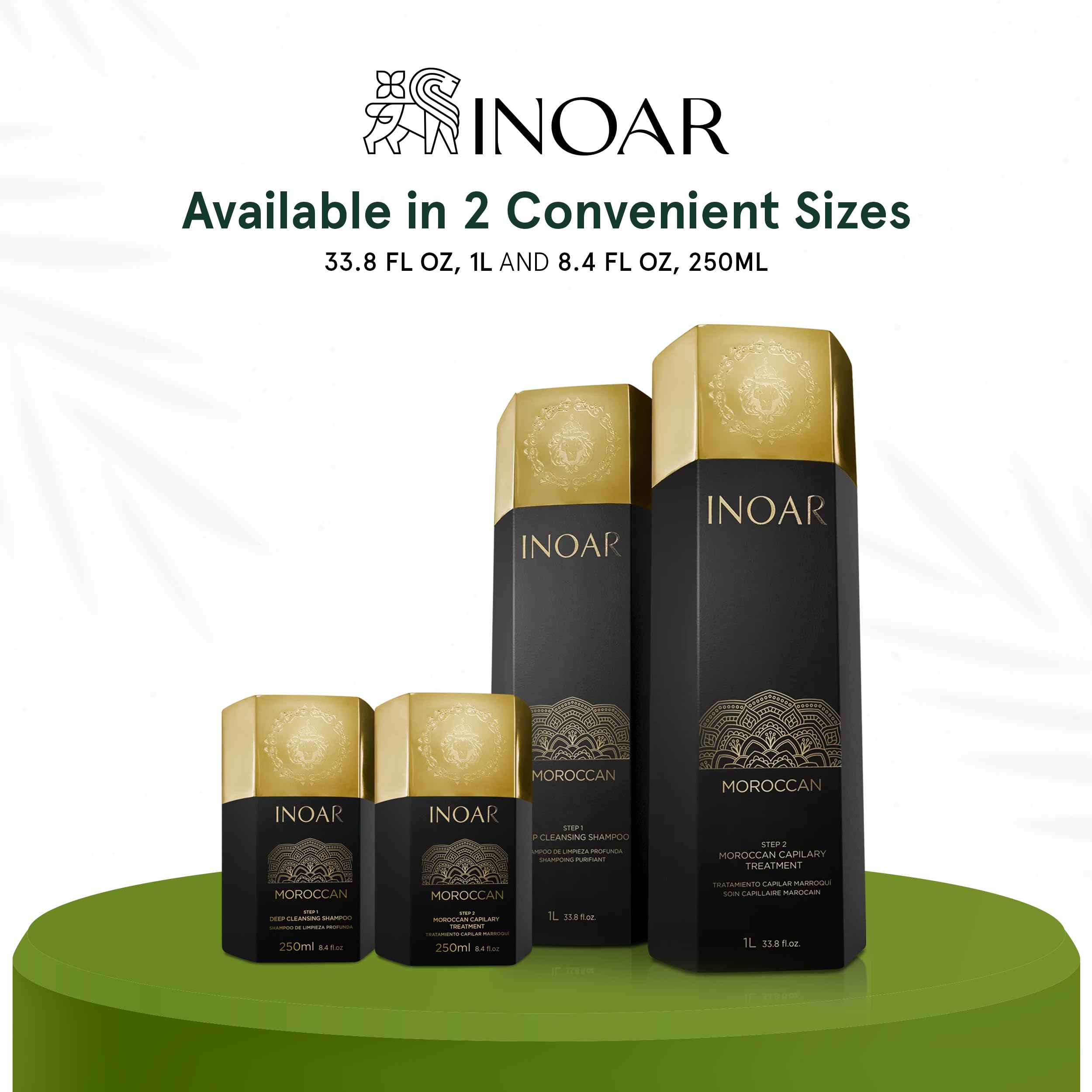 INOAR Moroccan Premium Treatment Step 2 – Keratin with White Clay & Cocoa Oil for Frizz Reduction & Hair Smoothing