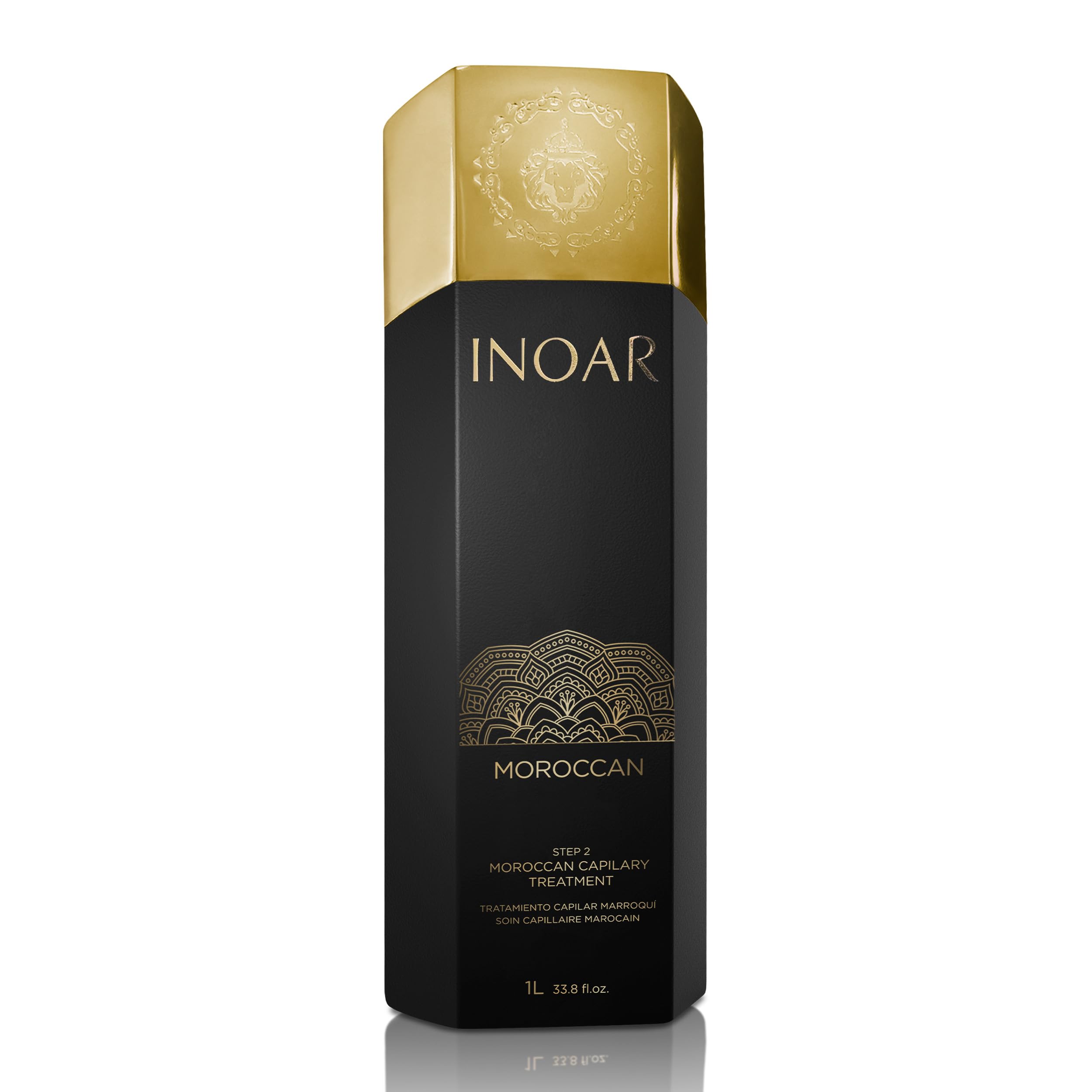 INOAR Moroccan Premium Treatment Step 2 – Keratin with White Clay & Cocoa Oil for Frizz Reduction & Hair Smoothing