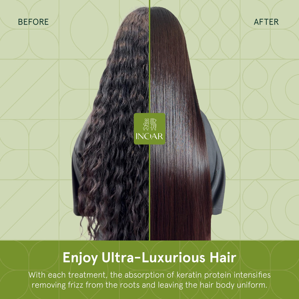 INOAR Moroccan Keratin Smoothing Set — Deep Cleansing Shampoo & Smoothing Treatment (33.8 oz Each)