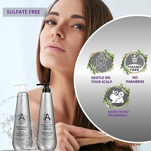 Inova Professional Silk Keratin Shampoo & Conditioner Set – Sulfate-Free, Color-Safe (27 oz)