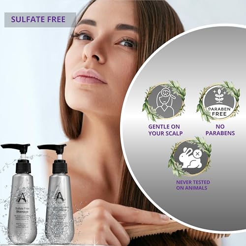 Inova Professional Silk Keratin Shampoo & Conditioner Set — Sulfate-Free, Color-Safe, Gray, 3.4 fl oz