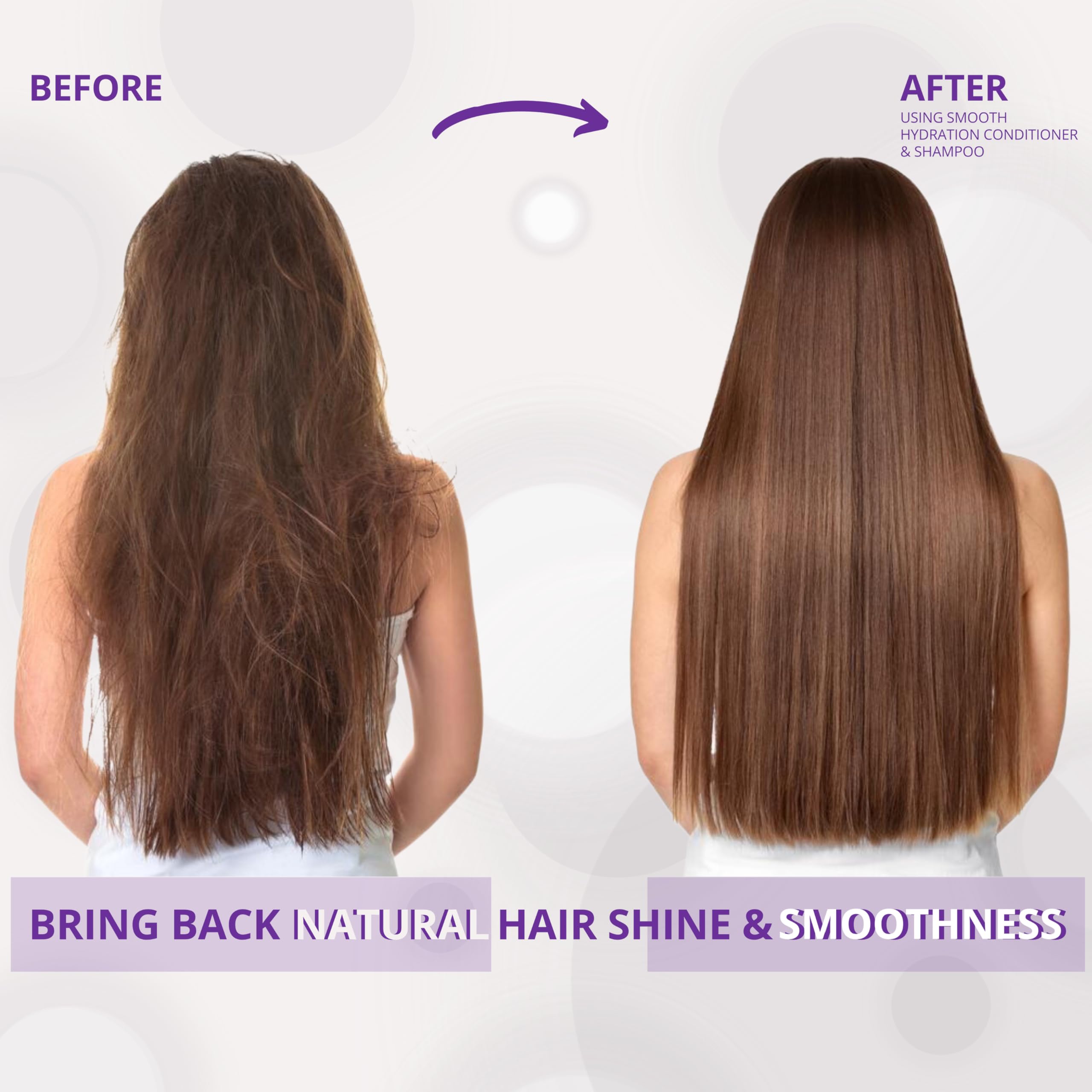 Inova Professional Silk Keratin Shampoo & Conditioner Set — Sulfate-Free, Color-Safe, Gray, 3.4 fl oz