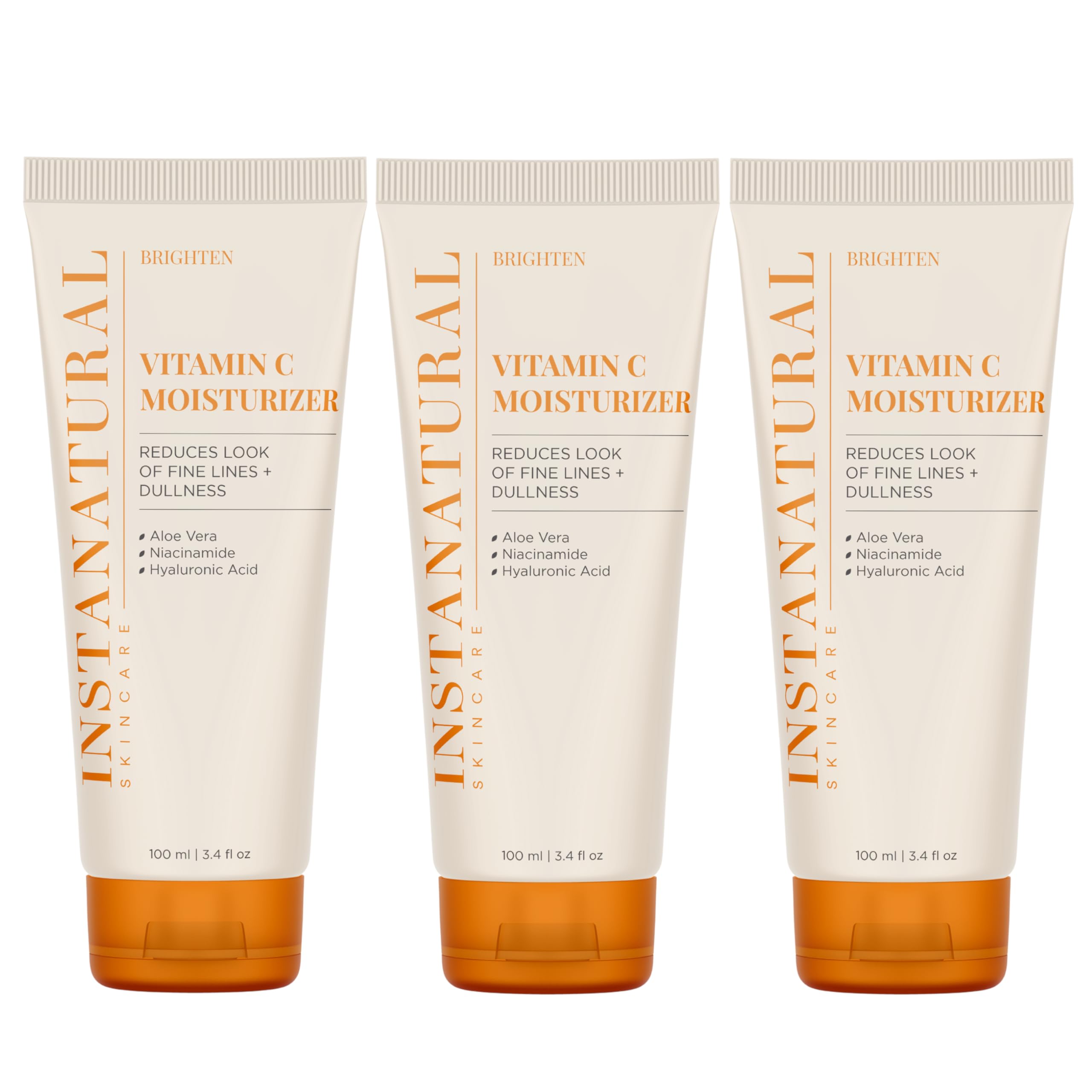 InstaNatural Vitamin C Moisturizer – Hydrating Face Cream to Reduce Fine Lines (3 x 3.4 oz)
