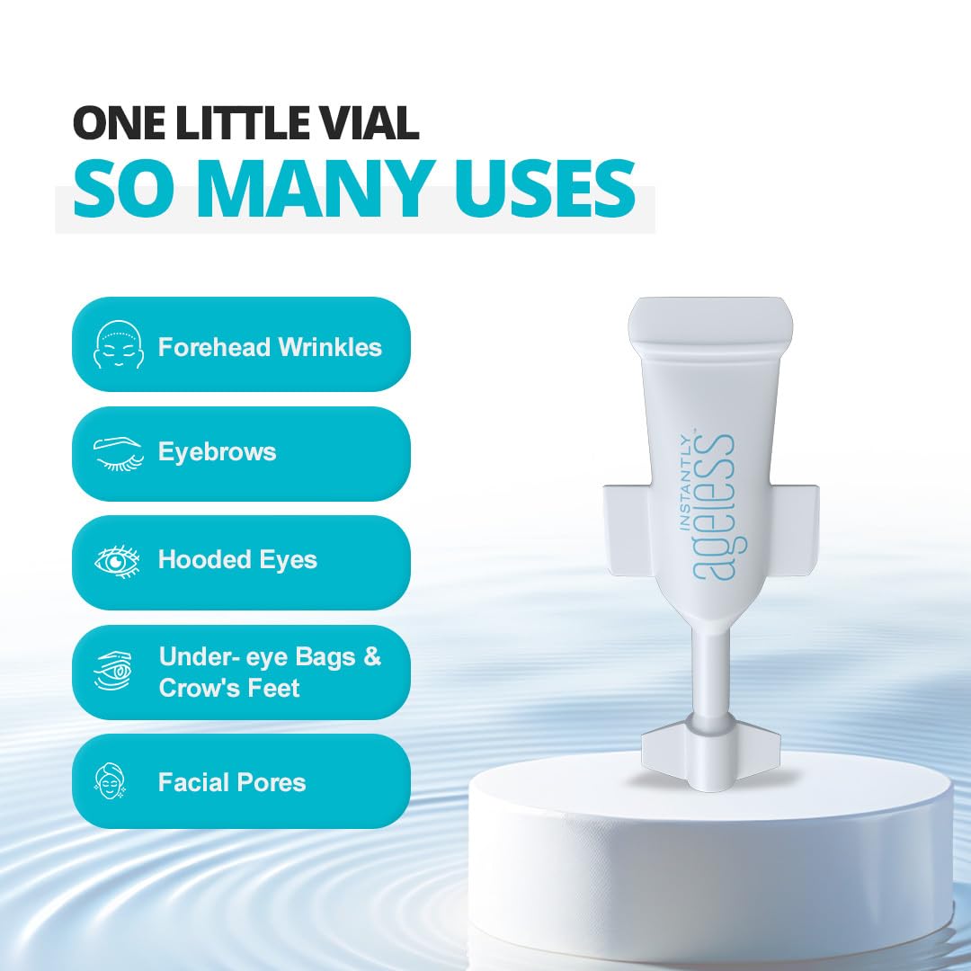 Instantly Ageless Instant Face Lift Cream – Eye & Face Anti-Aging Cream with Vitamin C | 10 Vials