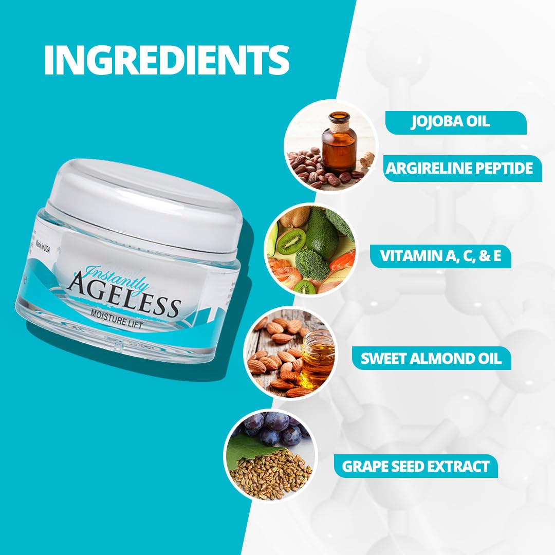 Instantly Ageless Moisture Lift – Argireline Peptide Face Moisturizer, 1.7 oz
