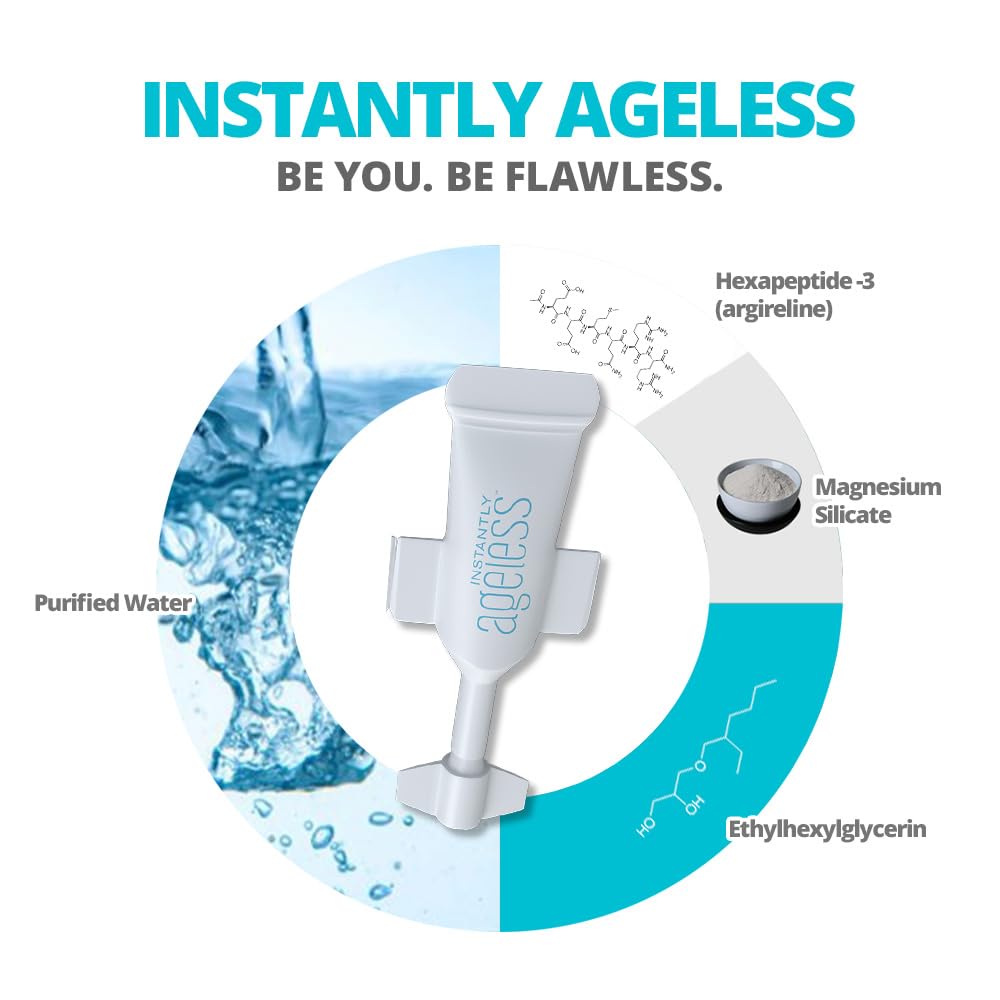 Instantly Ageless Instant Face Lift Cream – Eye & Face Anti-Aging Cream with Vitamin C | 10 Vials