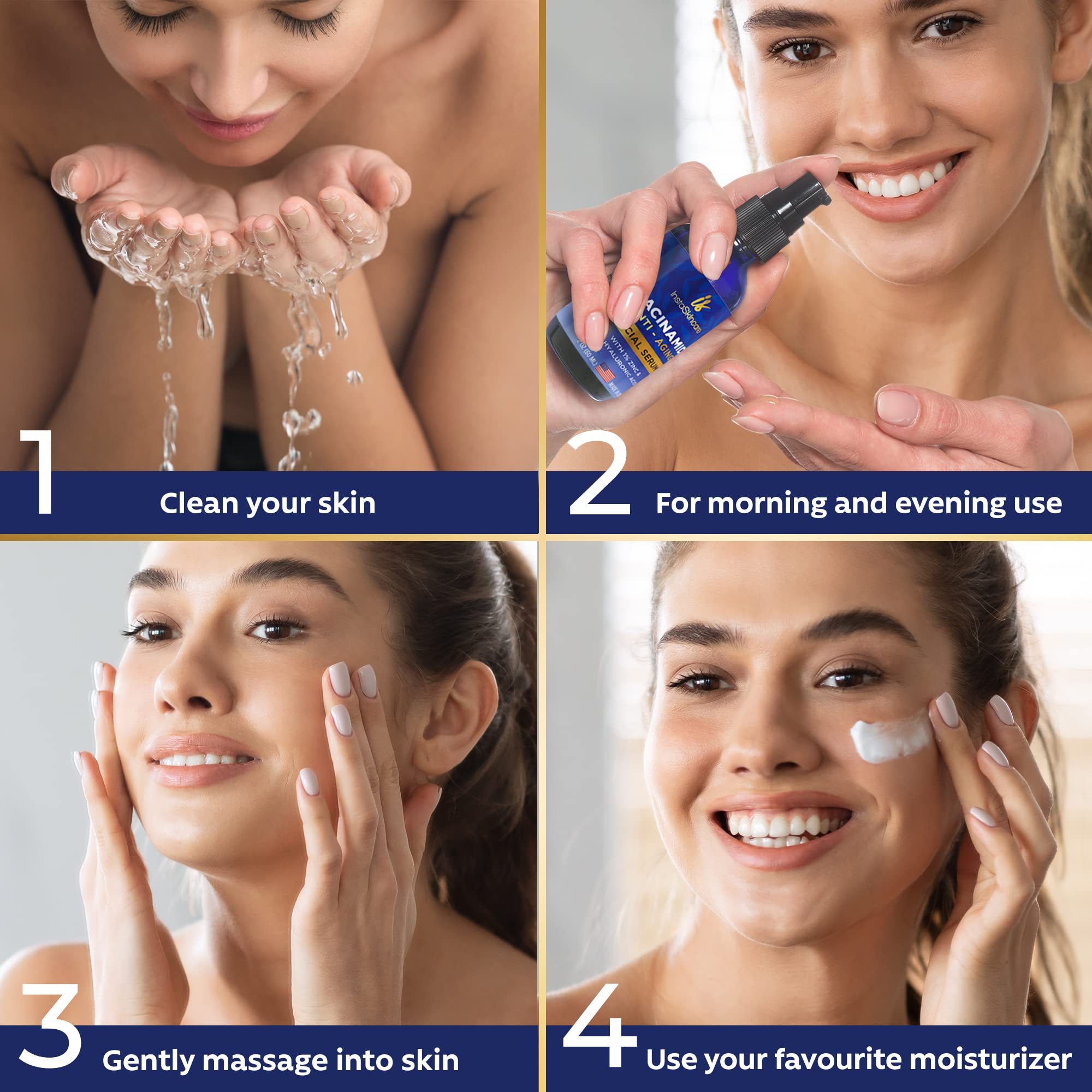 InstaSkincare Niacinamide Serum 2oz – 10% Niacinamide + 1% Zinc for Brightening, Hydration & Even Tone