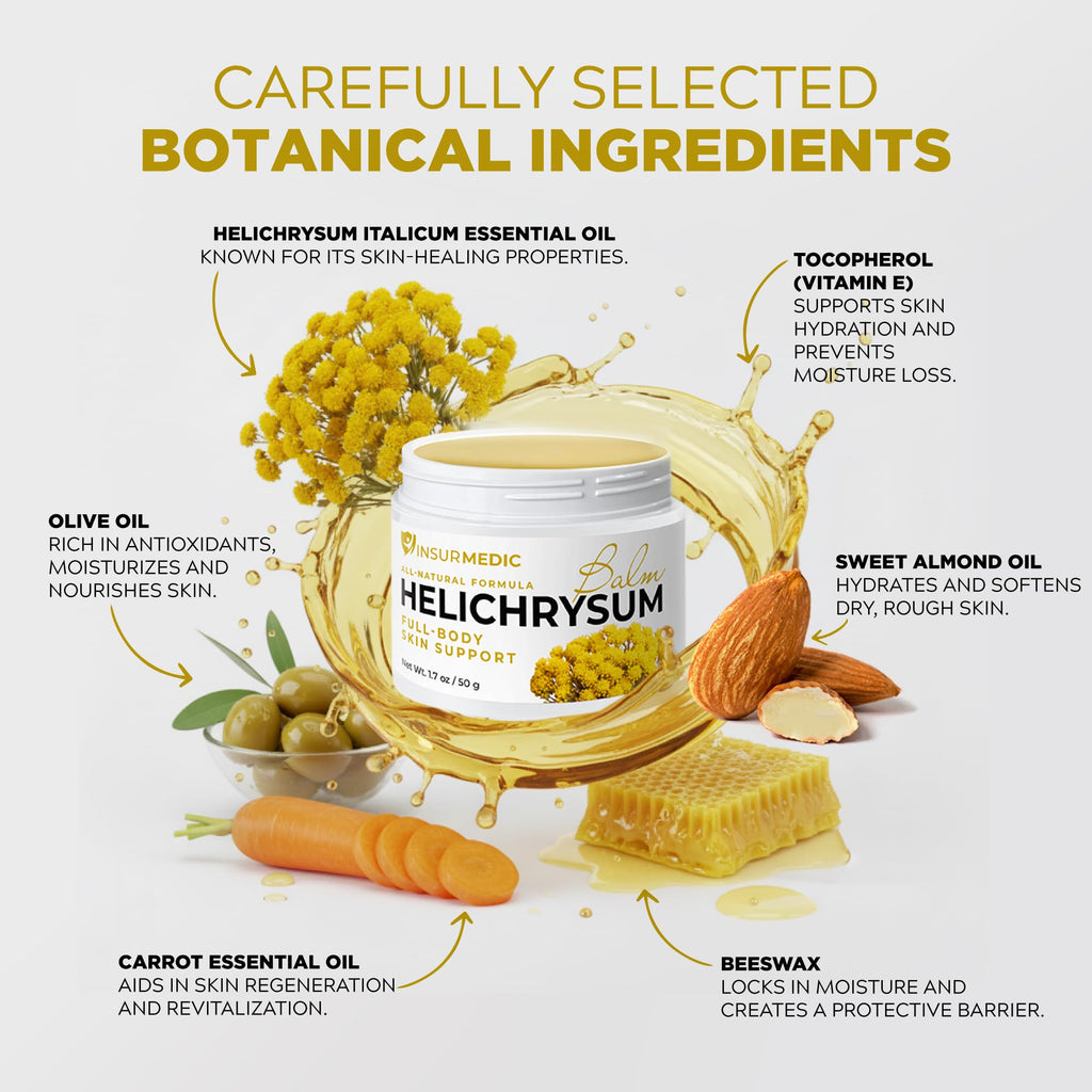 InsurMedic Helichrysum Essential Oil Balm | Full-Body Hydration & Skin Support