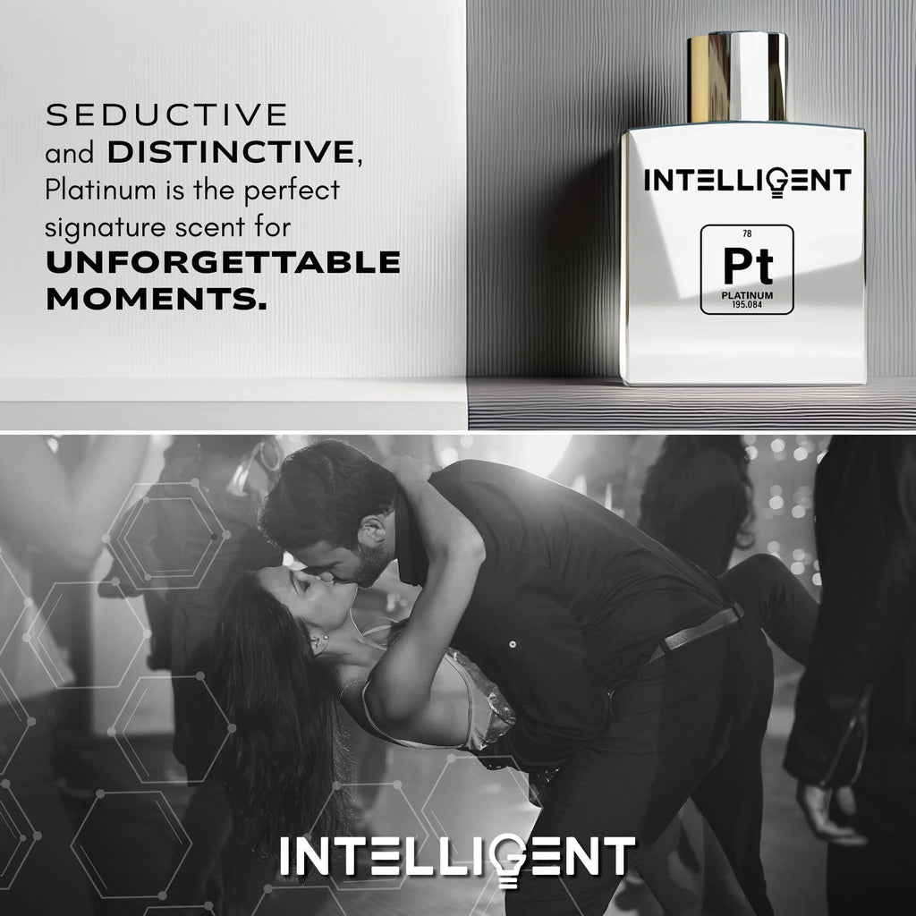 Intelligent Platinum Eau de Parfum for Men | Intelligent Shop – Sweet, Seductive & Striking | 3.4 Fl Oz (100 mL)