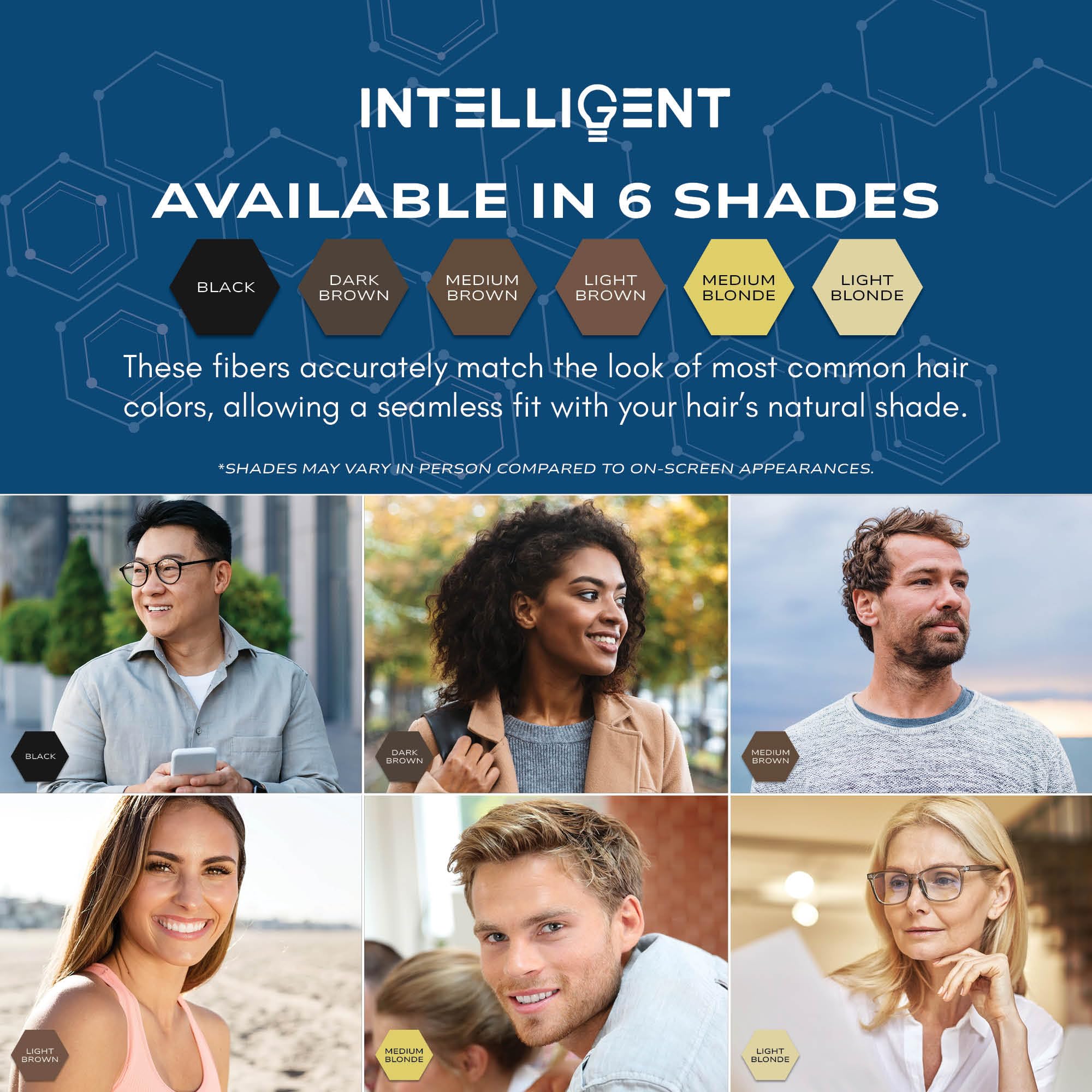 Intelligent Precision Hair-Volumizing Fibers (Light Blonde) | 27.5g | Undetectable Hair Thickening | Intelligent Shop