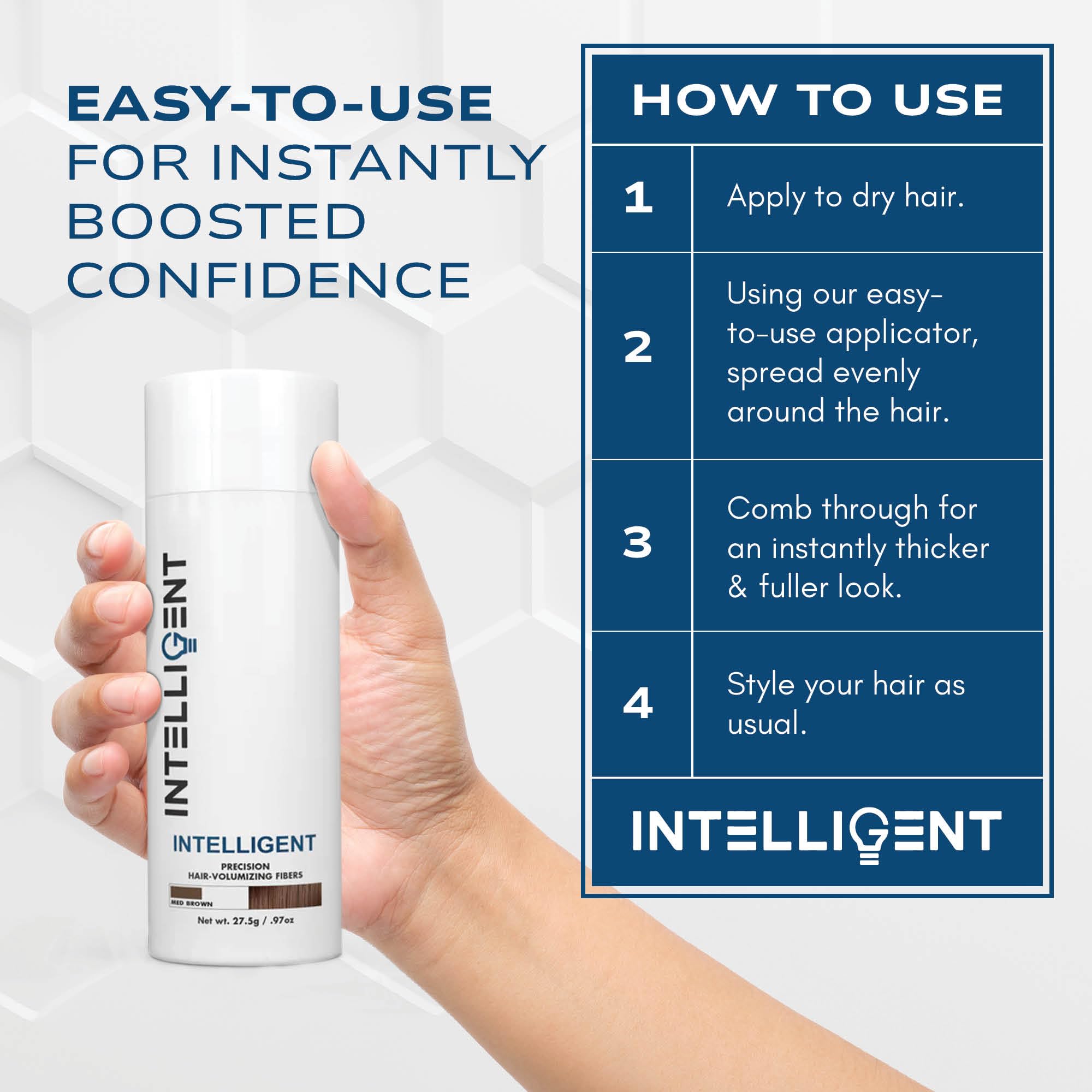Intelligent Precision Hair-Volumizing Fibers (Light Blonde) | 27.5g | Undetectable Hair Thickening | Intelligent Shop