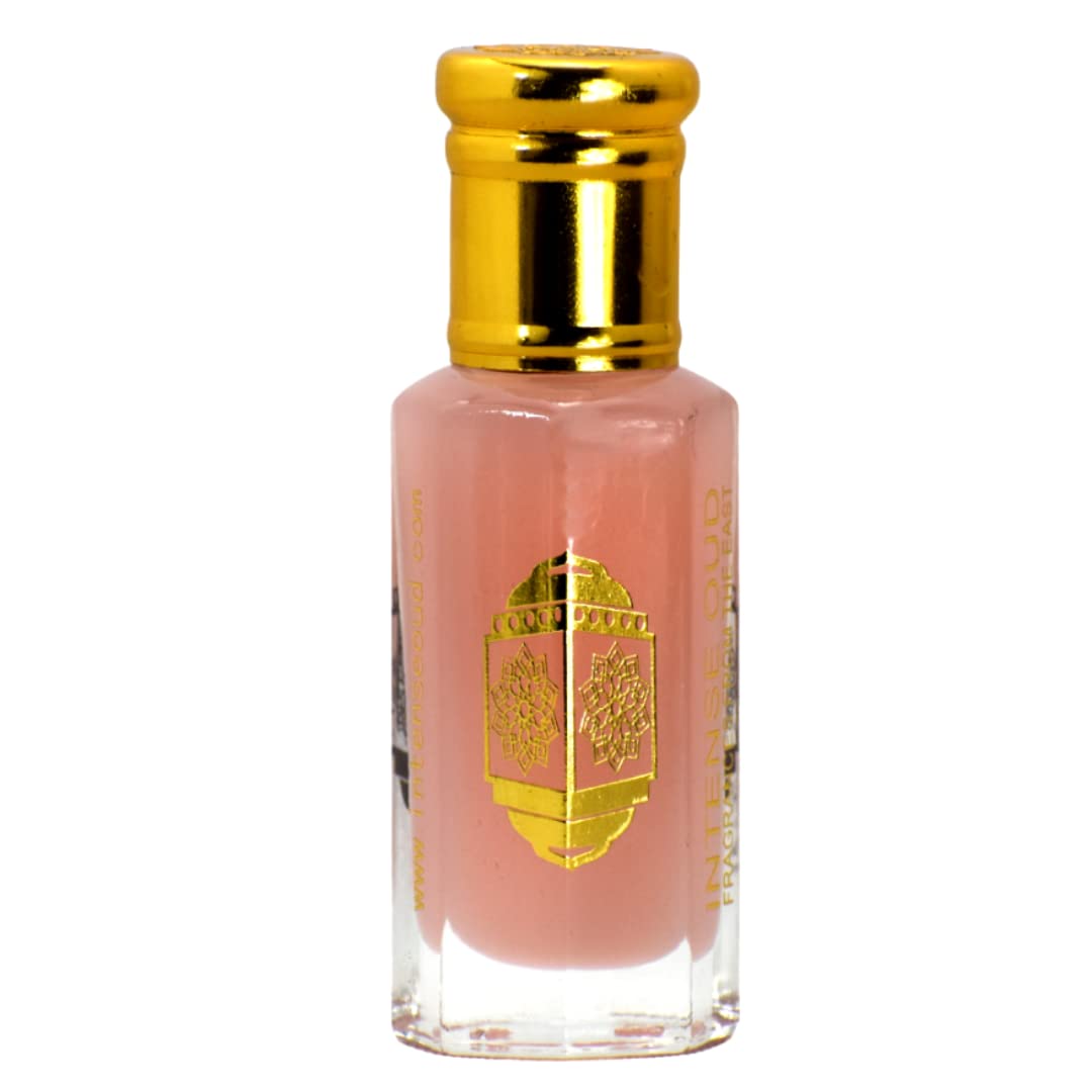 INTENSE OUD Pink Musk Arabian Perfume Oil – Alcohol-Free 12ml, Violet & Vanilla Notes, Black Gift Box