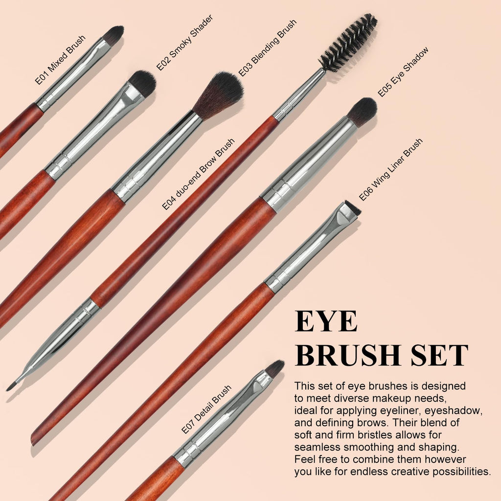 Intercilium Rains 12pc Makeup Brush Set – Premium Synthetic Brushes for Foundation, Powder, Contour & Eyeshadow (Redwood B300)