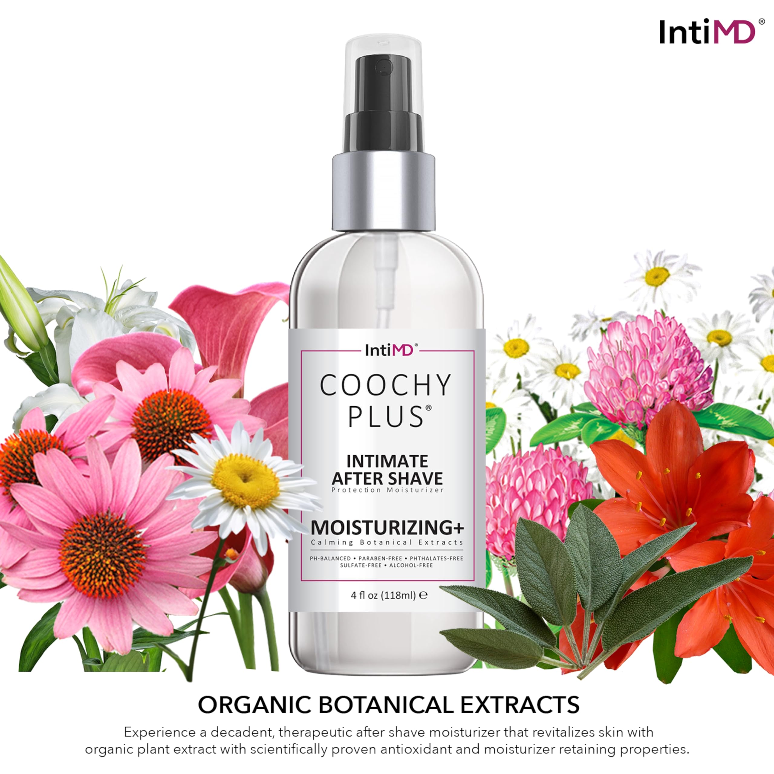 IntiMD Coochy Plus HydroLock Moisturizing 3-Step Shaving Kit | Nouria Pre-Shave Elixir Oil + Citrus Shave Cream + After Shave Mist