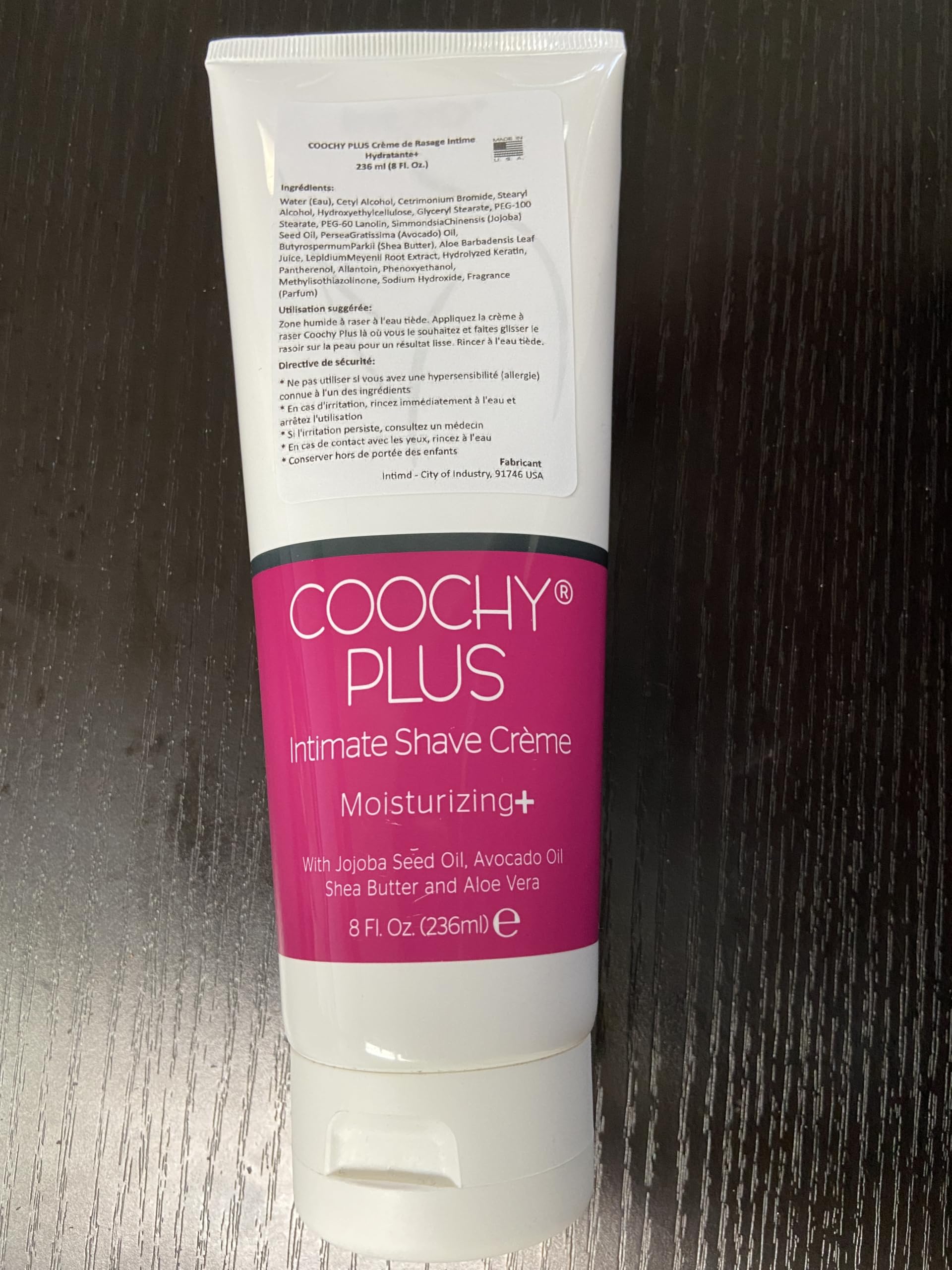 IntiMD COOCHY PLUS Intimate Shave Cream Gel – MOISTURIZING+ for Rash-Free Shaving, 8oz