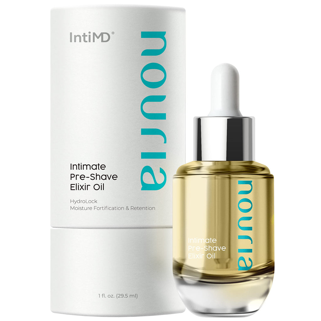 IntiMD Coochy Plus HydroLock Moisturizing 3-Step Shaving Kit | Nouria Pre-Shave Elixir Oil + Citrus Shave Cream + After Shave Mist