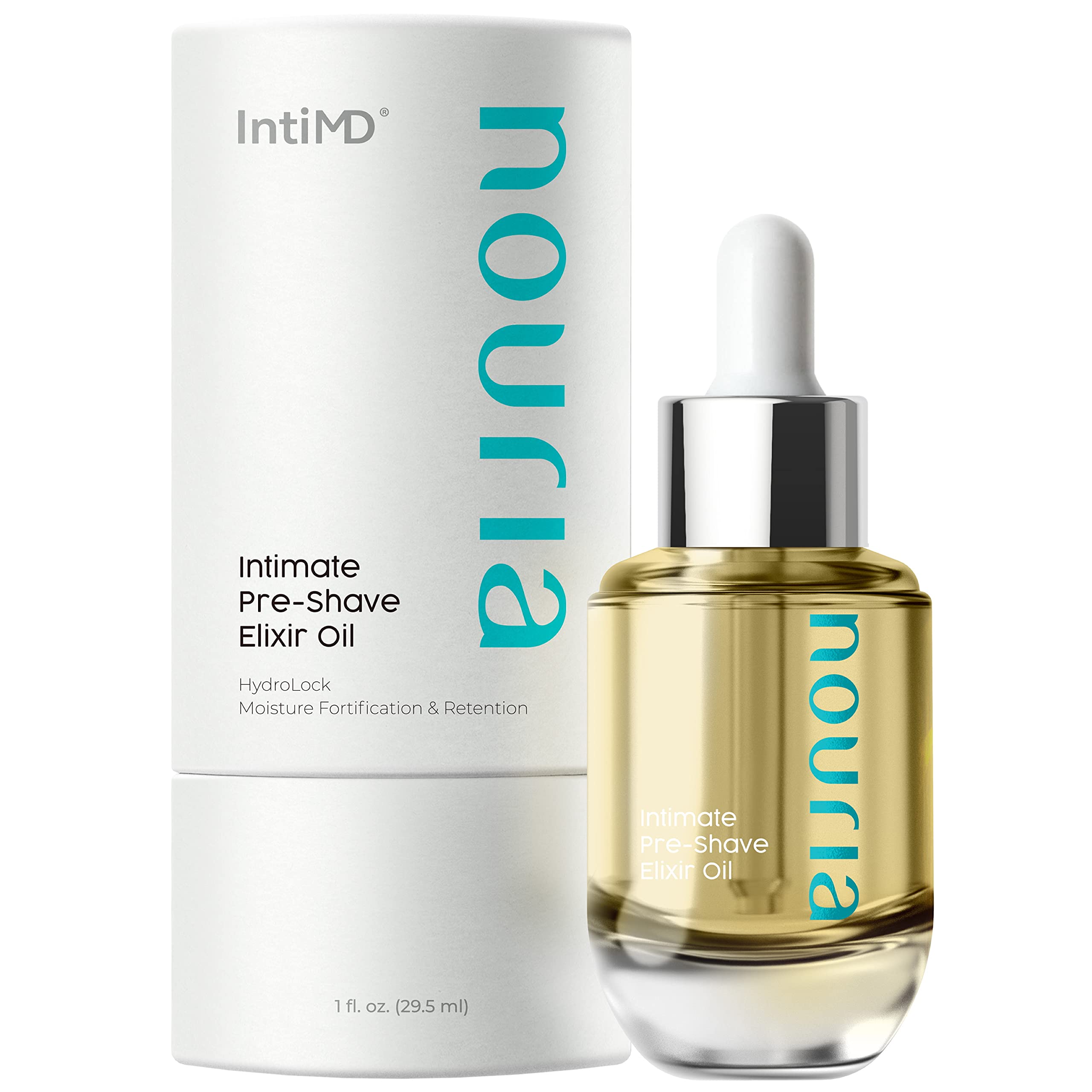 IntiMD Coochy Plus HydroLock Moisturizing 3-Step Shaving Kit | Nouria Pre-Shave Elixir Oil + Citrus Shave Cream + After Shave Mist