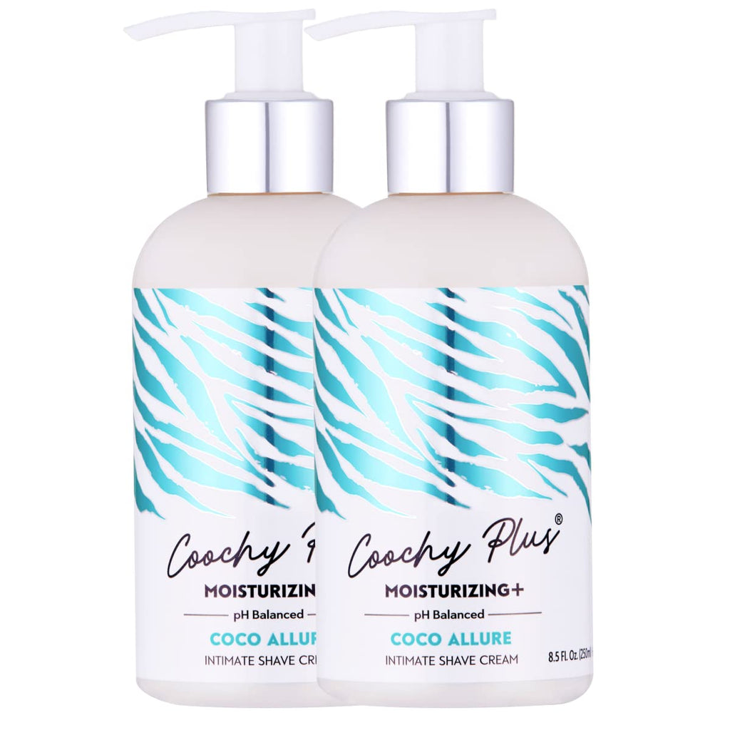 IntiMD Coochy Plus Coco Allure Intimate Shaving Cream – Rash-Free MOISTURIZING+ Formula (2-Pack)