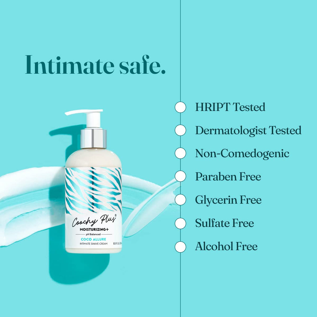 IntiMD Coochy Plus Coco Allure Intimate Shaving Cream – Rash-Free MOISTURIZING+ Formula (2-Pack)