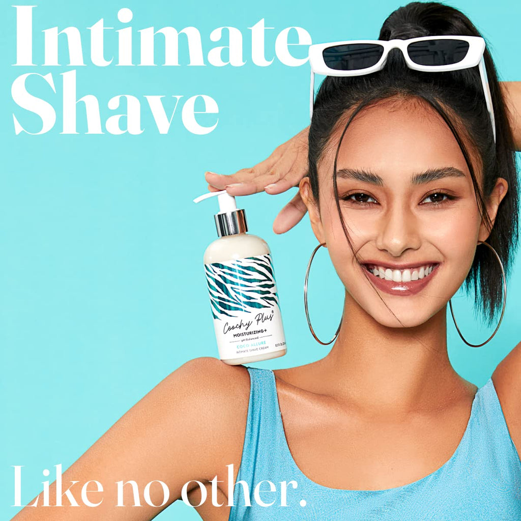 IntiMD Coochy Plus Coco Allure Intimate Shaving Cream – Rash-Free MOISTURIZING+ Formula (2-Pack)