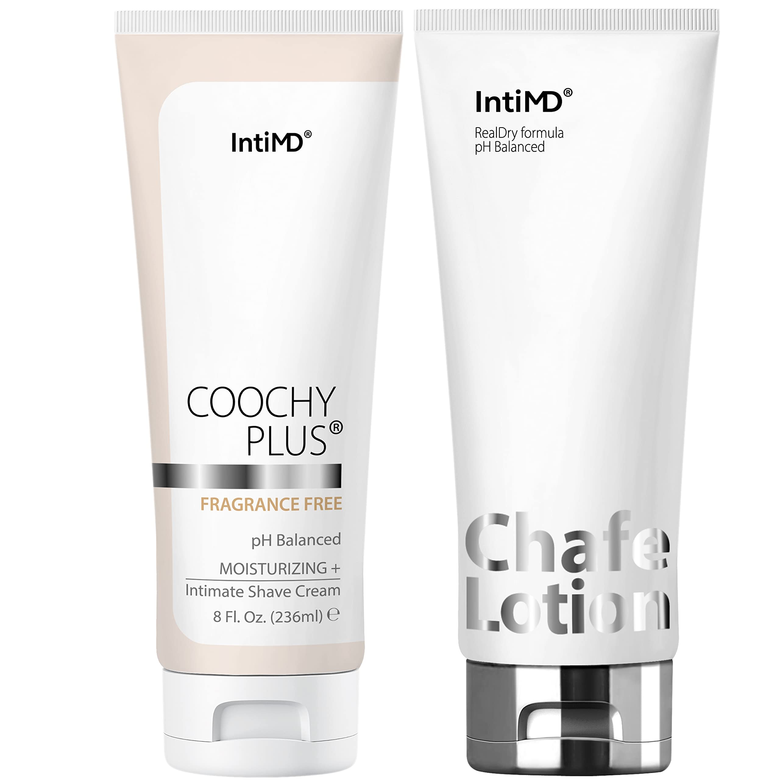 IntiMD Coochy Plus Fragrance Free & Chafe Lotion Kit – Intimate Shave Cream + Anti-Chafe Solution