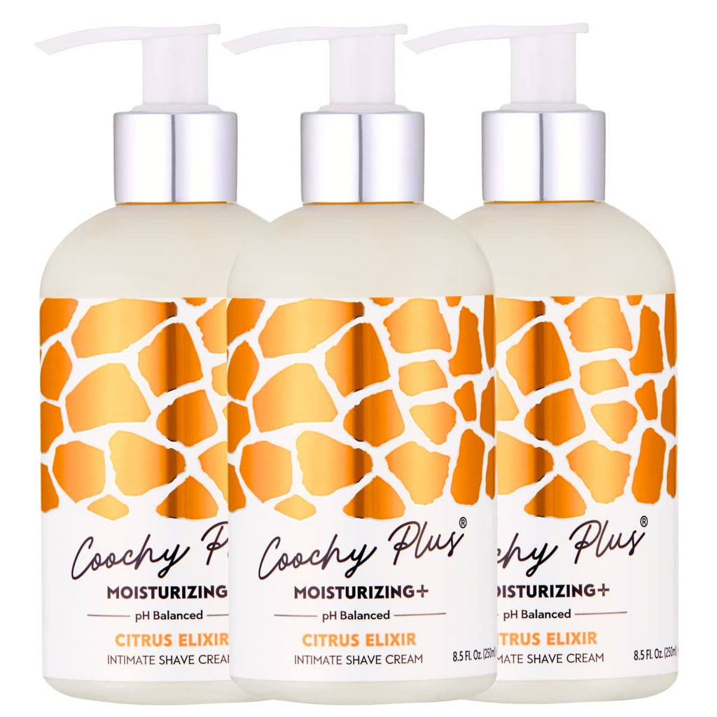 IntiMD Coochy Plus Intimate Shaving Cream Citrus Elixir – Moisturizing Formula, 3 Pack