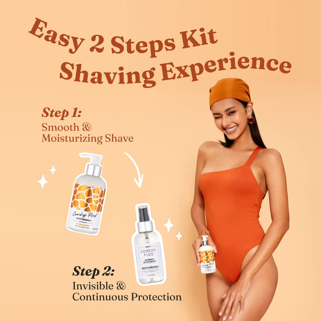 IntiMD Coochy Plus Intimate Shaving Complete Kit – Citrus Elixir & Organic After Shave Moisturizer