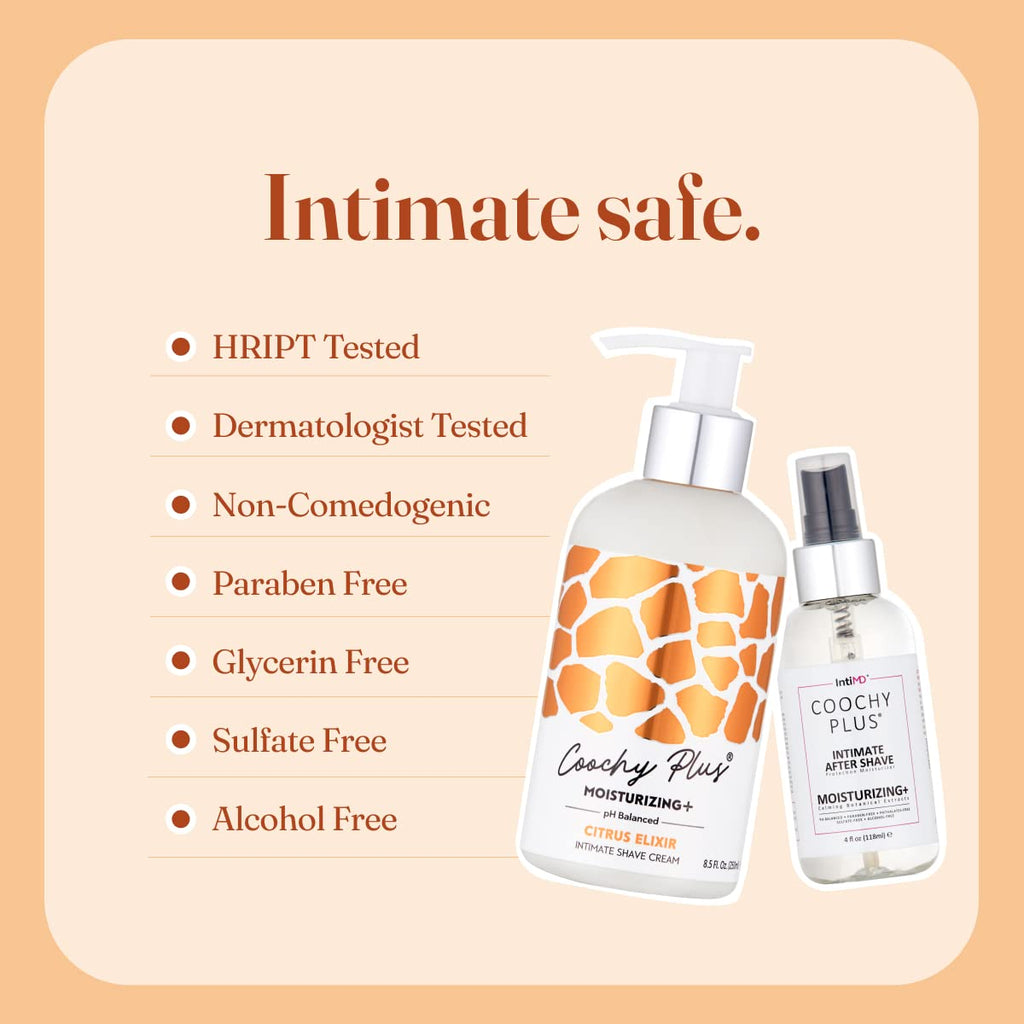 IntiMD Coochy Plus Intimate Shaving Complete Kit – Citrus Elixir & Organic After Shave Moisturizer
