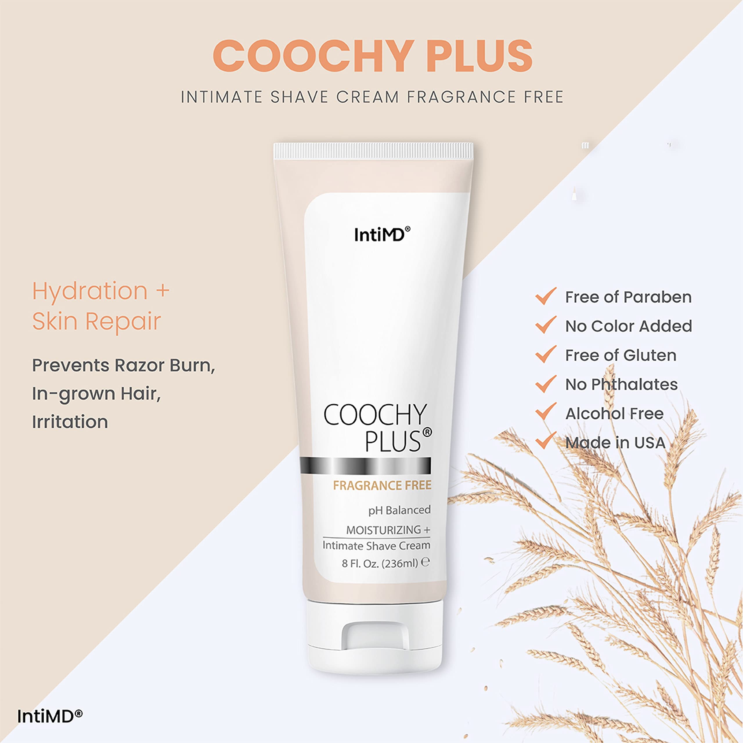 IntiMD Coochy Plus HydroLock 3-Step Gift Set – Nouria Pre-Shave Oil + Fragrance-Free Shave Cream & After Shave Mist