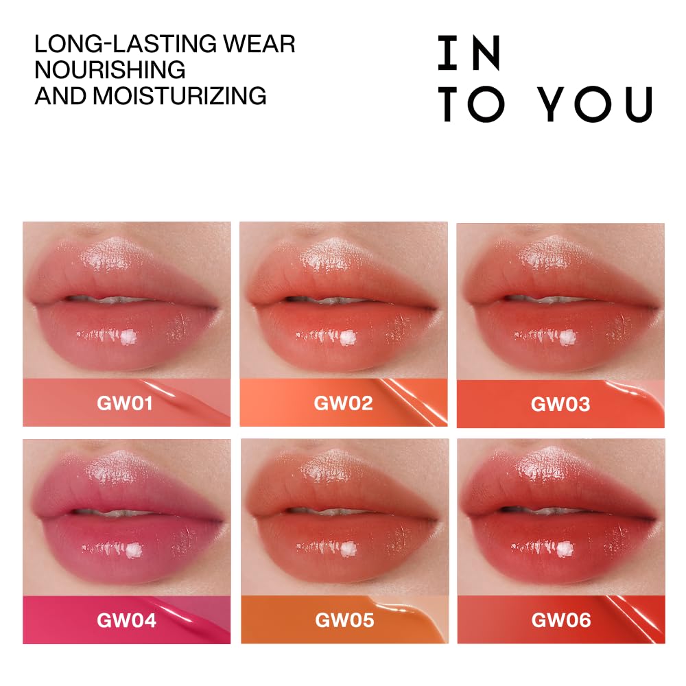 INTO YOU Glow Lip Tint & Plumping Lip Gloss – Hydrating, Non-Sticky, Waterproof Shine GW06