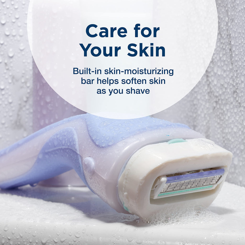 INTUITION Pure Nourishment Razor Refills – 8-Count for No-Shave-Cream Lather and Cocoa Butter Moisturizing Bar