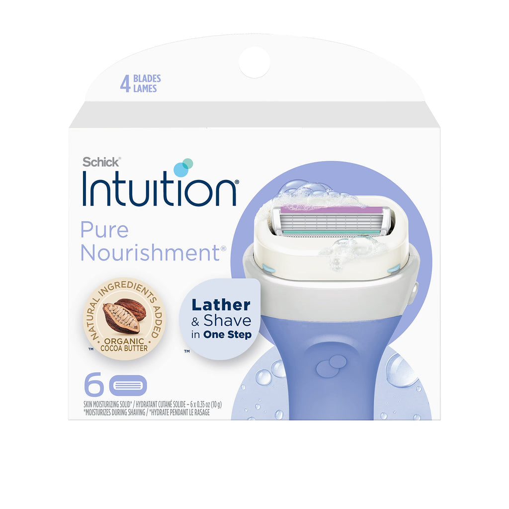 INTUITION Schick Intuition Pure Nourishment Razor Refills – 6 Cartridges for Women