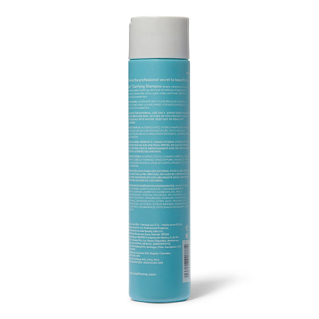 ion Clarifying Shampoo – Build-Up Removal, Vegan, Safe for Chemically Treated Hair (Pack of 2)