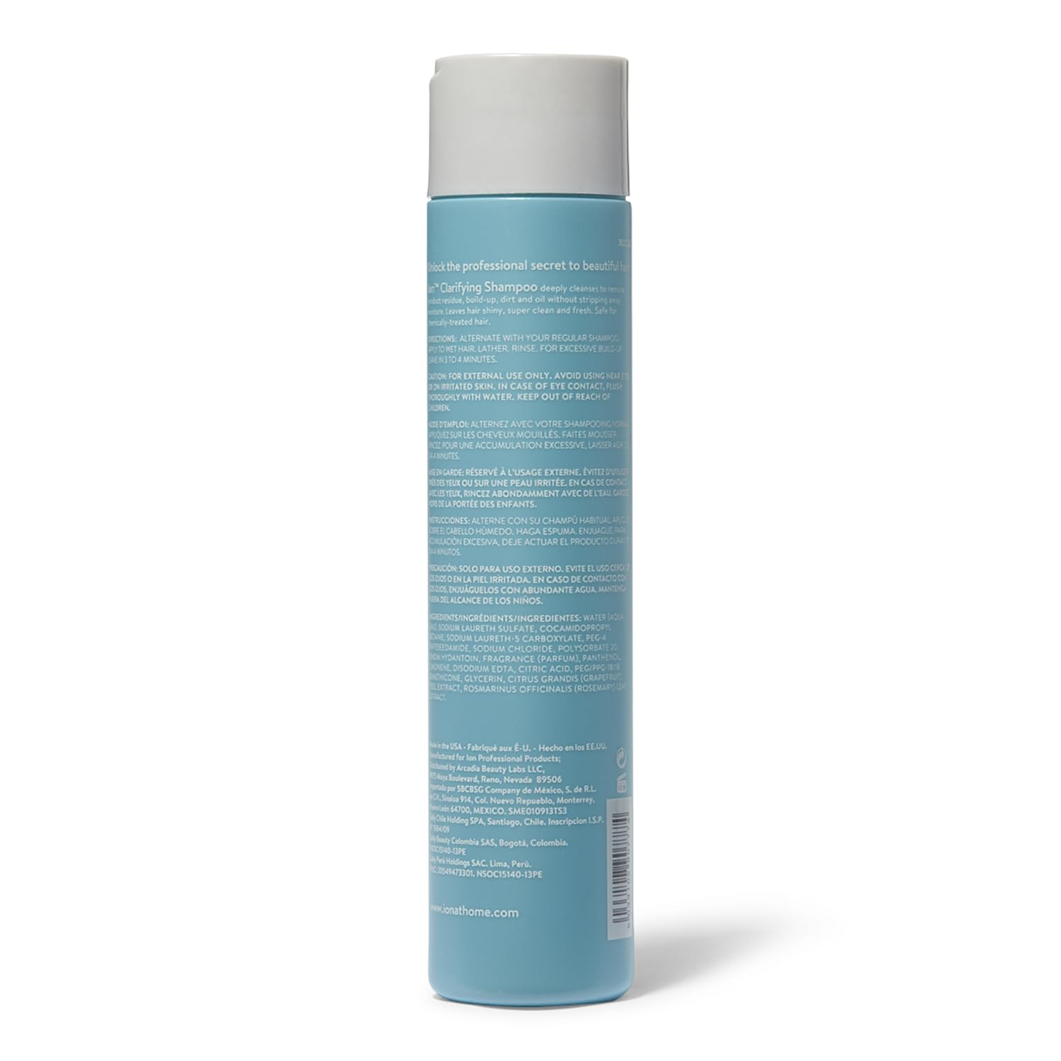 ion Clarifying Shampoo – Build-Up Removal, Vegan, Safe for Chemically Treated Hair (Pack of 2)