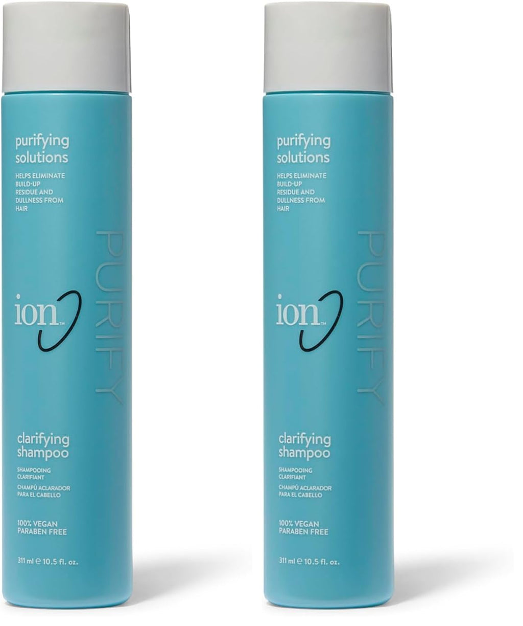 ion Clarifying Shampoo – Build-Up Removal, Vegan, Safe for Chemically Treated Hair (Pack of 2)