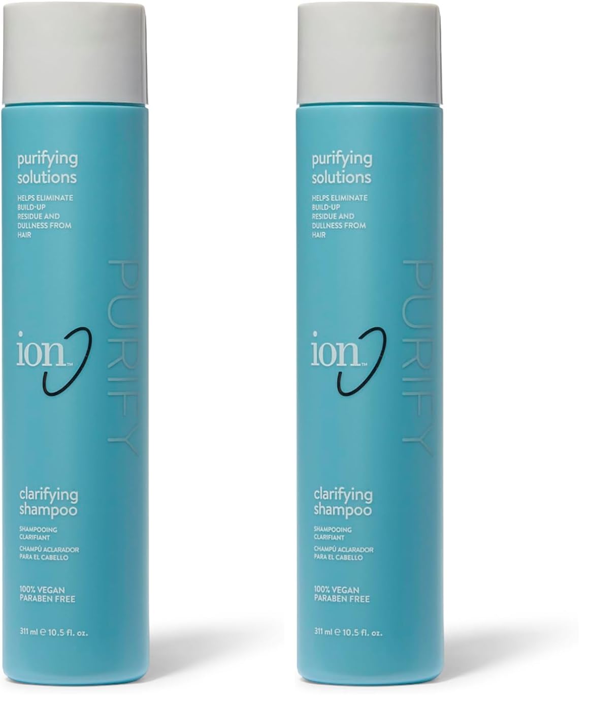 ion Clarifying Shampoo – Build-Up Removal, Vegan, Safe for Chemically Treated Hair (Pack of 2)